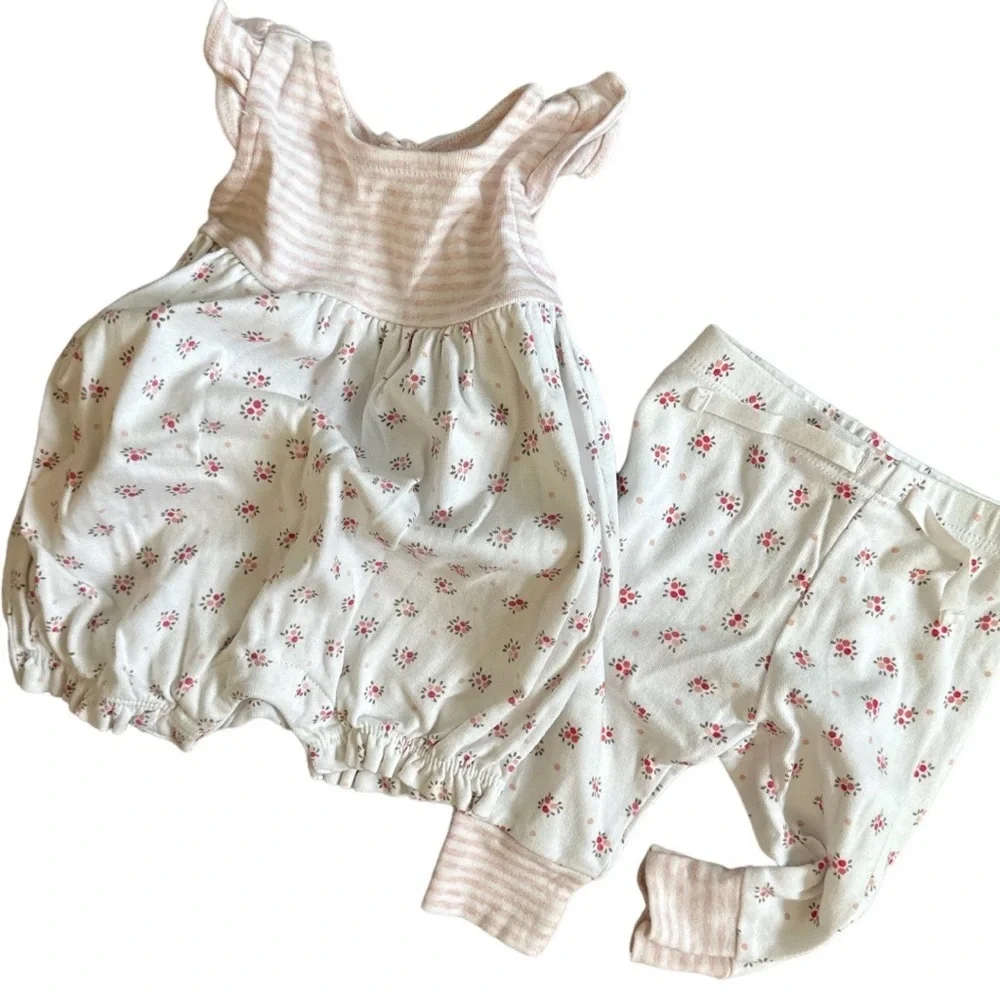Baby Girl GAP Bubble Romper + Pants, 2 outfits in 1  Like new